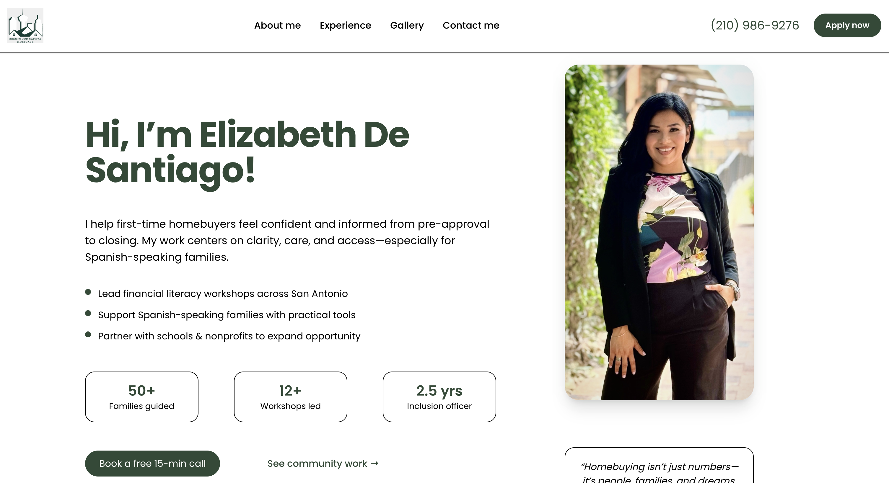 Elizabeth De Santiago Mortgage Broker Website